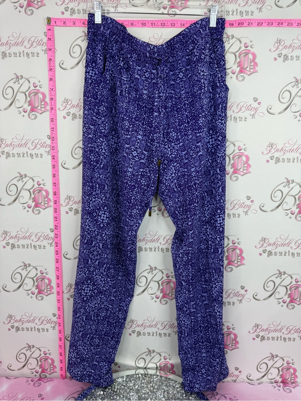 Coldwater Creek pants Purple Floral-Print Lounge Pants